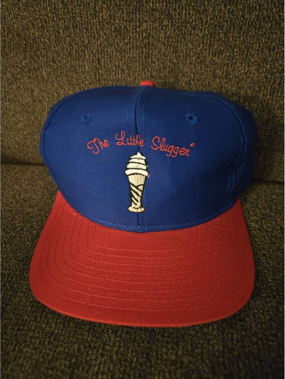 EUC Vintage The Little Slugger Ice Cream Cone Snapback Embroidered Red/Blue 90s